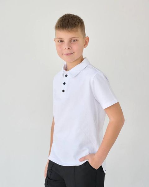 Поло BossKids пх11301 біле, білі ґудзики 2200000369888 фото