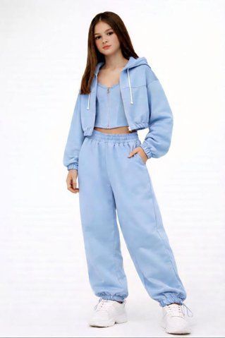 Костюм трійка з корсетом Kristina пд11850 блакитний 2200000394170 фото