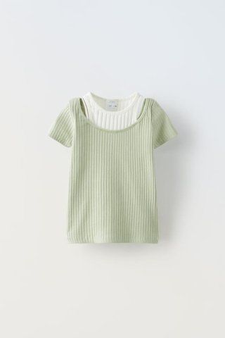 Футболка Zara пд9839 оливкова 2200000305848 фото