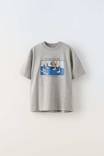 Футболка Zara пх9753 сіра 2200000302038 фото
