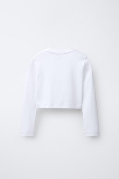 Кроп топ Zara пд11771 білий 2200000391803 фото