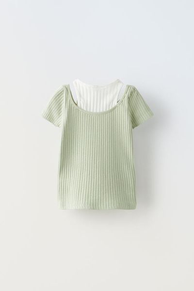 Футболка Zara пд9839 оливкова 2200000305848 фото
