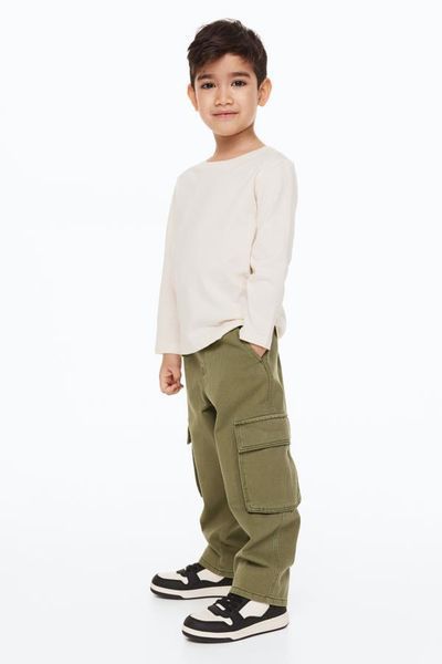 Брюки H&M х8920 хакі 2200000267597 фото