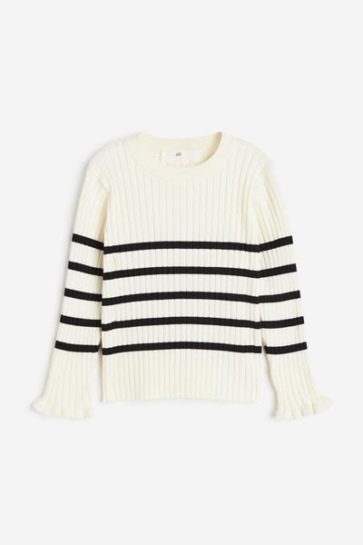 Кофта H&M д9398 бежева в смужку 2200000289780 фото