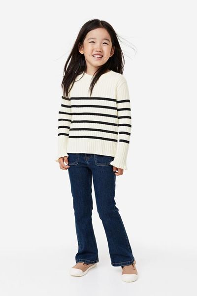 Кофта H&M д9398 бежева в смужку 2200000289780 фото