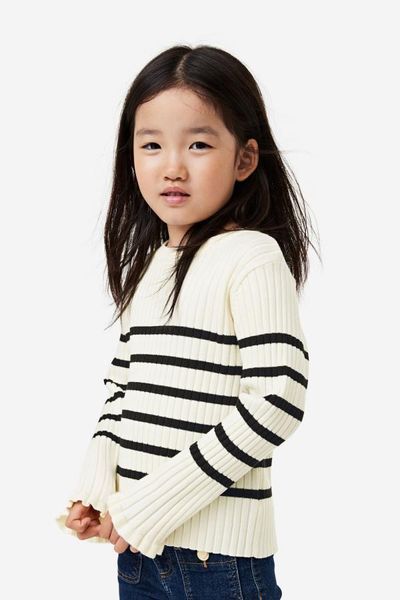 Кофта H&M д9398 бежева в смужку 2200000289780 фото