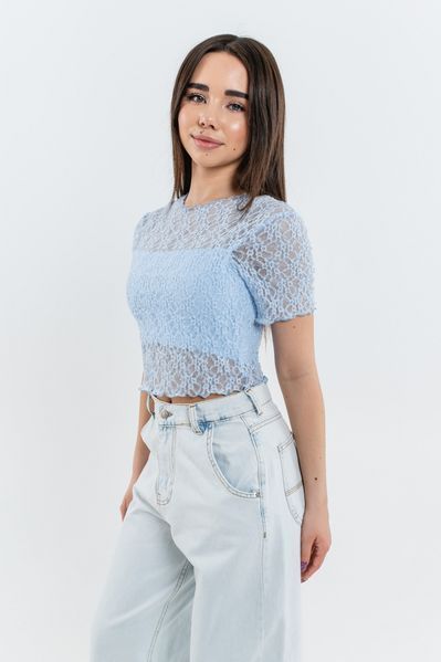 Укорочена блуза Suzie пд12014 блакитний 2200000401663 фото