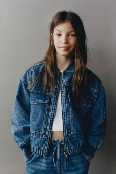 Джинсова куртка Zara пд9850 синя 2200000306227 фото