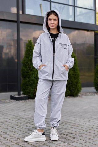 Спортивний костюм Pretty Kids пд11456 сірий 2200000377463 фото