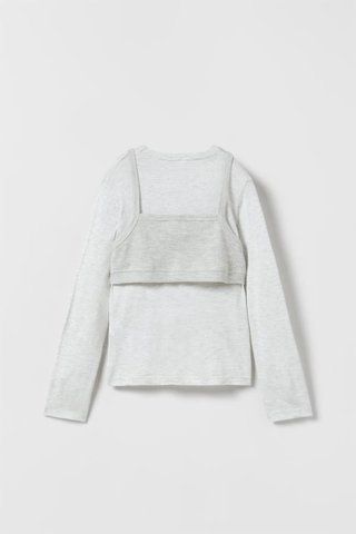 Реглан з топом Zara пд8447 сірий 2200000245229 фото