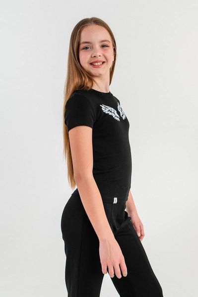 Футболка Suzie пд12035 чорна, крила 2200000402523 фото