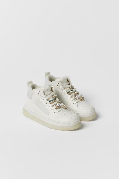 Високі кросівки Zara пд9062 білі 2200000281364 фото