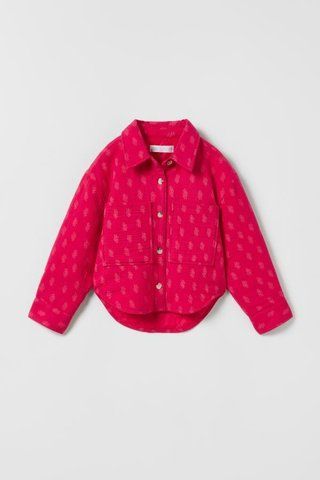 Куртка сорочка ZARA пд8402 малинова 2200000243348 фото