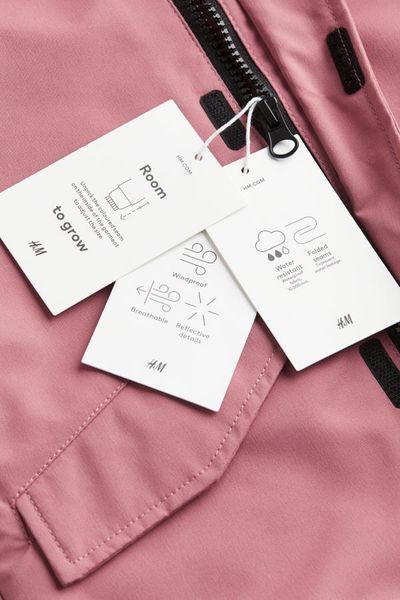 Куртка водонепроникна H&M д9907 рожева 2200000308542 фото