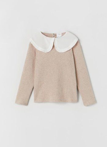 Кофта Zara пд6551 бежева з білим 2200000170248 фото