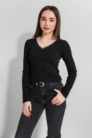 Трикотажна блуза Suzie д11816 чорна 2200000392497 фото