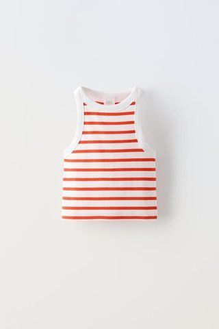 Топ Zara пд10972 червоно-білий 2200000353795 фото