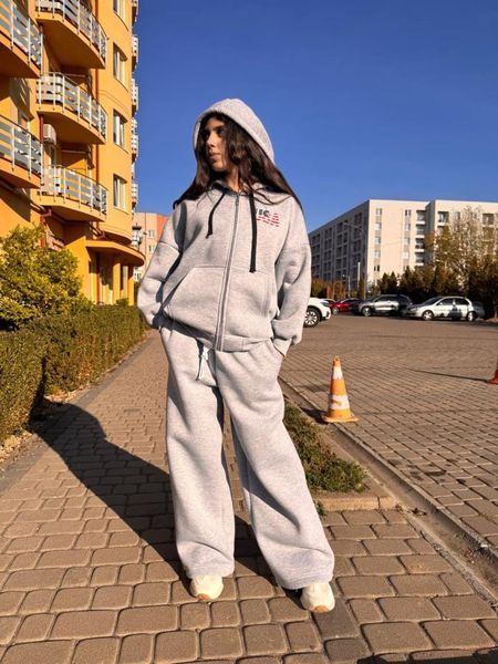 Утеплена зіп-худі KristyStyle пд12357 сіре 2200000417299 фото