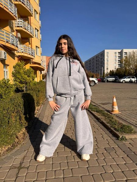 Утеплена зіп-худі KristyStyle пд12357 сіре 2200000417299 фото