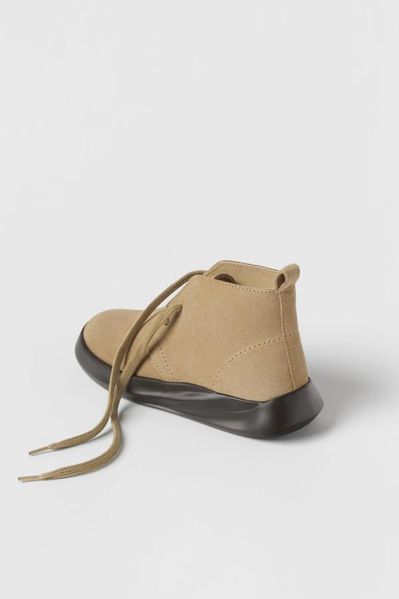 Замшеві черевики Zara пд9176 бежеві 2200000279330 фото