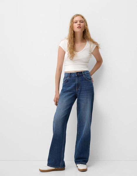 Джинси Bershka пд11417 сині 2200000375506 фото